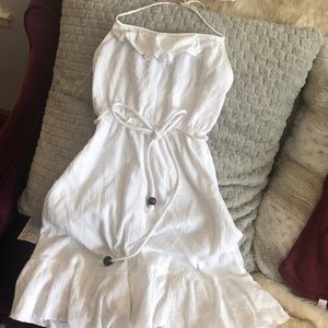 White halter sundress